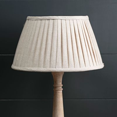 Natural Linen 14" Pleated Lampshade