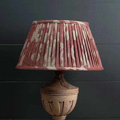 Red Sacha Linen 16" Pleated Lampshade