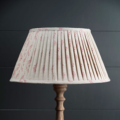 Red Shalini Linen 18" Pleated Lampshade