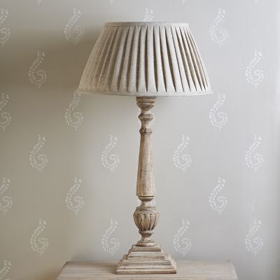 Natural Linen 18" Pleated Lampshade