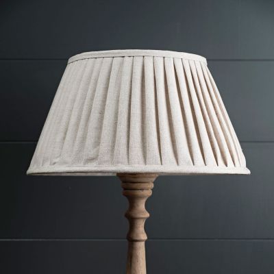 Natural Linen 18" Pleated Lampshade - Seconds