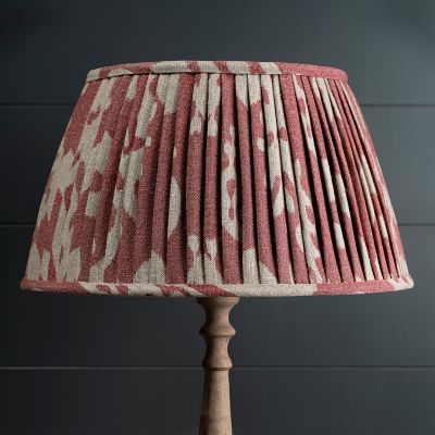Red Sacha Pleated Linen Lampshade - 22"