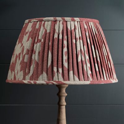 Red Sacha Pleated Linen 22" Lampshade - Seconds