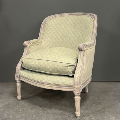Small Library Chair in Summer Green Sprig