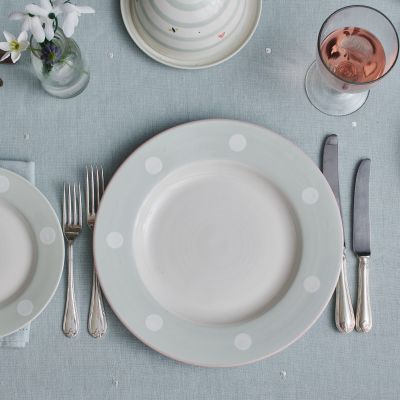 Blue White Spot Dinner Plate