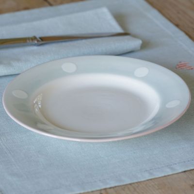 Blue / White Spot Side Plate - 20.5 cm