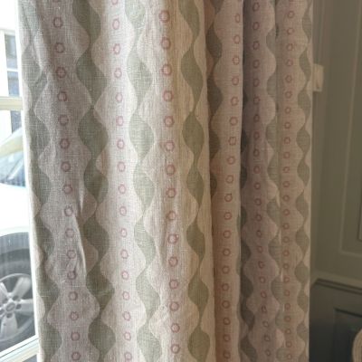 Curtains in Blue Pink Bloomsbury - various sizes