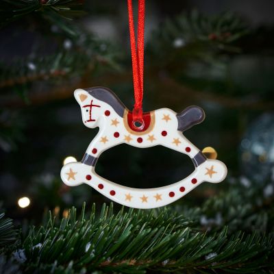 Rocking Horse Christmas Decoration Red