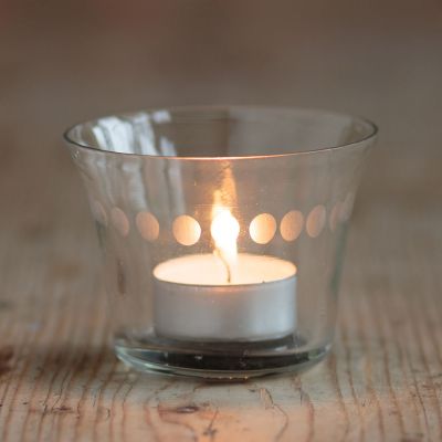 Glass candle pot