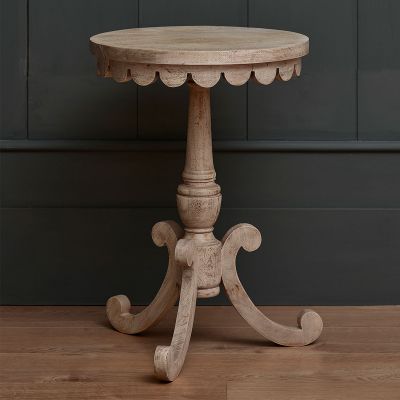 Tiny Scalloped Side Table