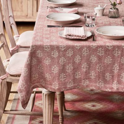 Red Earth Megha Rustic Linen Tablecloth - Ex Large