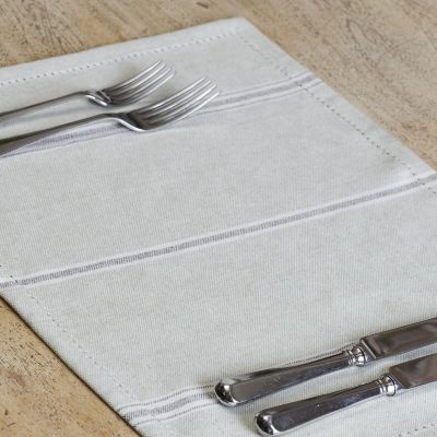 Charcoal Gustavian Stripe Placemats (set of 4)