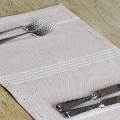 Pale Rose Oxford Stripe Placemats (set of 4)