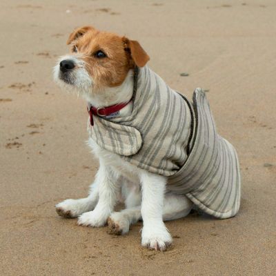 Dog Coat - Charcoal Stripe