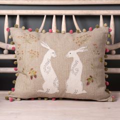Applique Autumn Hares Cushion