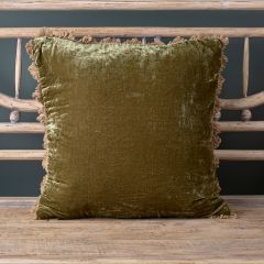 Olive Velvet Cushion