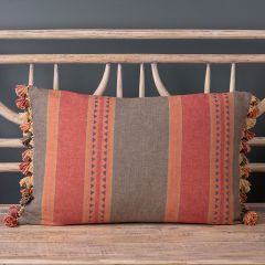Jaipur Stripe Cotton Cushion with Tassels 60 x 40cm