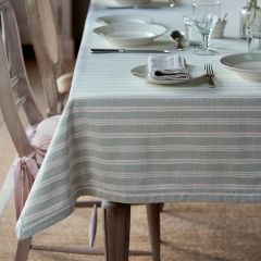 Duck Egg Cambridge Stripe Tablecloth - Medium