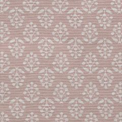Dusky Pink cotton fabric with printed sprig design 