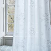White Hydrangea Embroidered Linen Voile – 420 | Susie Watson Designs ...