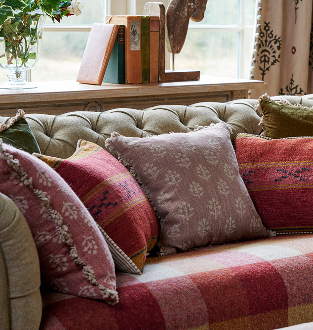 indian red cushions