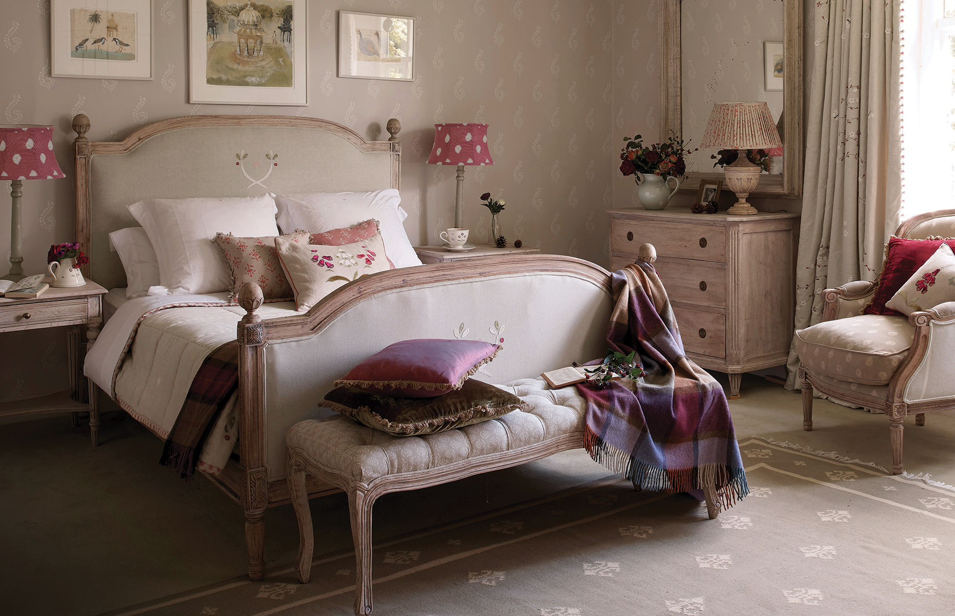 Dove Grey & Violet Bedroom